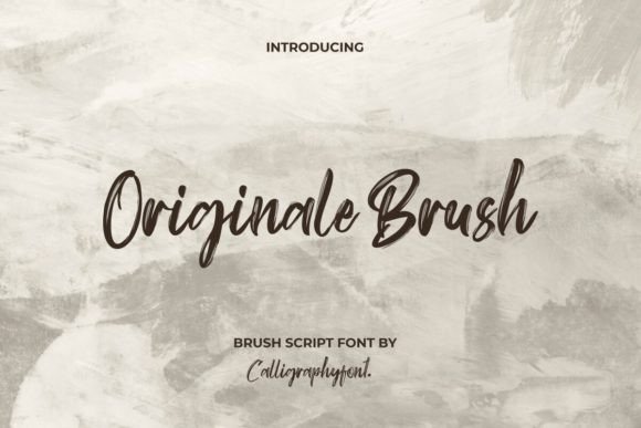 Originale Brush: A Typeface with Authentic Texture