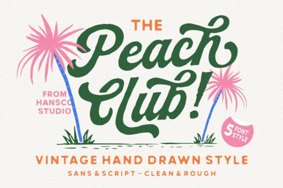 Peach Club: A Creative Font for Authentic Branding