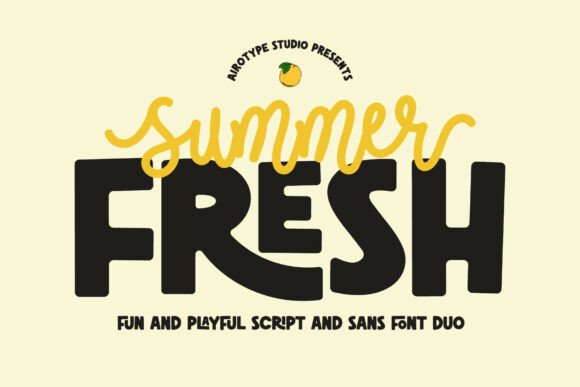 Summer Fresh: A Bold Font Duo for Cheerful, Chunky Designs